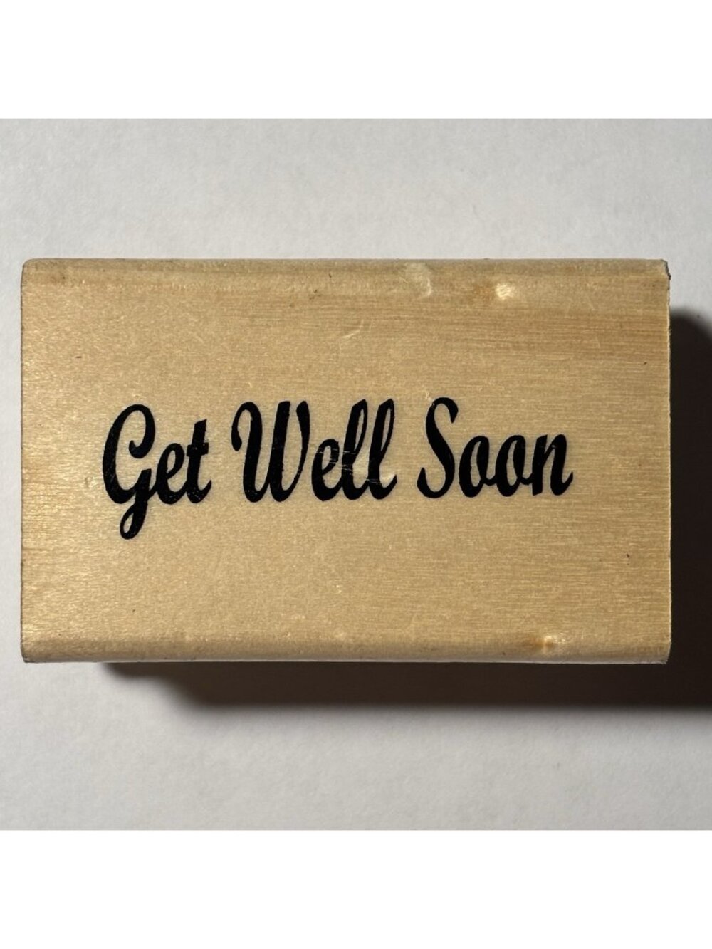 Anita's Rubber Stamp Get Well Soon Wood Mounted Well Wishes Saying Expression